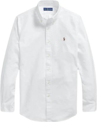 Ralph Lauren Custom Fit Oxford Shirt - Heren - Zakelijke Overhemden - Wit - XL - Katoen - Overhemden