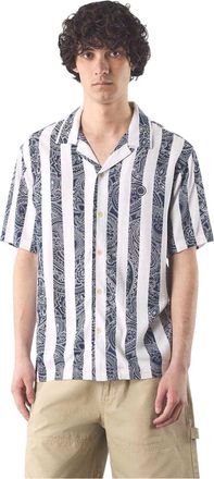 Pretty Green Heren Marshall Regular-overhemd met korte mouwen (Marine)