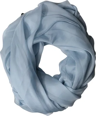 Dolce & Gabbana Mens Light Blue Silk Stole Neck Wrap Shawl 200cm X 130cm Scarf