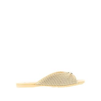 Loewe Pebble Soft raffia-effect slides Woman 36