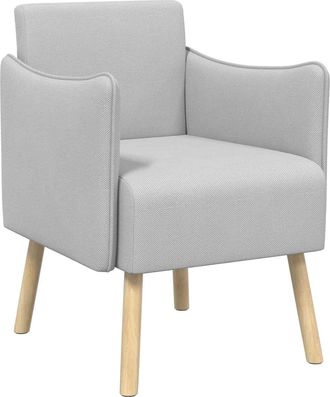 vidaXL Butaca Decorativa Gris Claro Terciopelo Granulado Vidaxl