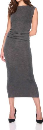 Susana Monaco Light Marino Boat Neck Sweater Dress In Melange Grey