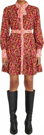 Banjanan Kay Mini Dress In Pomegranate Vine Azalea
