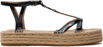 Ralph Lauren Payton Espadrilles Sandalen - Dames - Sandalen - Zwart - 39 EU - Leer - Schoenen