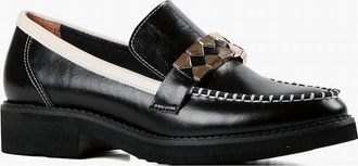 All Black Womens Clip & Stitch Loafer In Black
