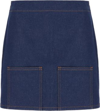 Fendi Denim Mini Rok - Dames - Spijkerrokken - Blauw - XS - Denim - Rokken