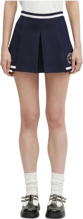 Sporty & Rich Rokken, Dames, Blauw, XS, Polyester, Mila Mini Rok