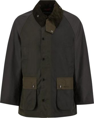 Barbour Patchwork Oversized Bedale Waxed Jacket - Heren - Zomerjassen - Groen - XL - Katoen - Jassen