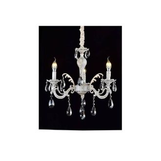 Trade Shop Trade Shop Traesio - Trade Shop - Lampadario Soffitto Classico 3 Bracci Attacco E14 Vetro Effetto Cristallo A01-3