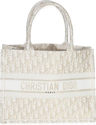 Dior Christian Dior Oblique Embroidery Medium Book Tote
