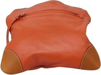 Burberry Pre-owned Suede Schoudertas - Dames - Vintage Handtas - Oranje - ONE Size - Su&egrave;de - Vintage