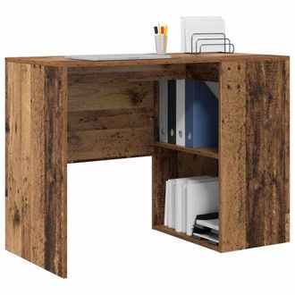 Berkfield Home Modern Writing Desk Old wood Engineered wood Small Storage in Brown
