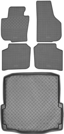 OEM Juego De Alfombrillas De Goma Para Coche Y Alfombrilla Para Maletero Para Skoda Superb Ii Sed&aacute;n (2008-2015)