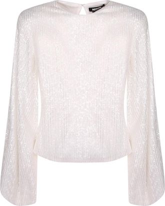 Rotate Lange mouwen. Sprankelende pailletten - Dames - Blouses - Wit - S - Pailletten - Overhemden