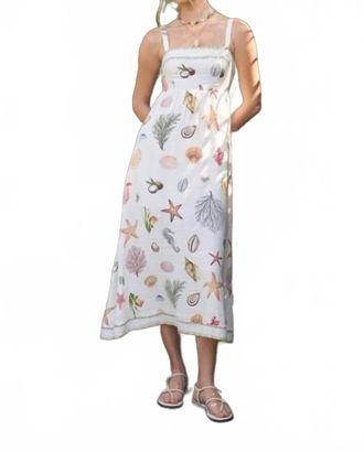 Blu Pepper Nautical Escape Midi Dress In Cream Multi