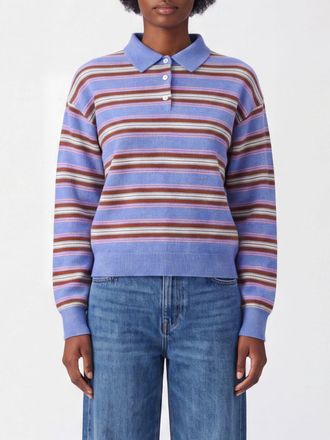 Guest In Residence Striped Cashmere Long-Sleeve Slim Fit Polo Jumper