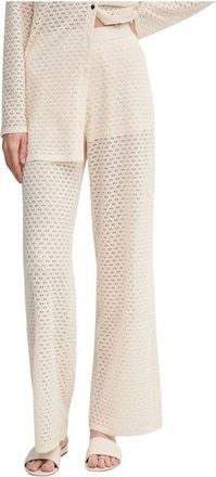 Marc Aurel Pantalones Anchos - Trousers - Mujer - Beige - M