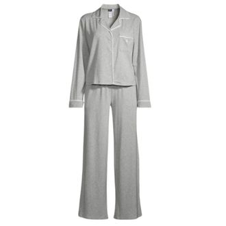 Ralph Lauren Long-Sleeve Jersey Pyjama Set - Dames - Pyjama - Grijs - XS - Tweed - Nachtkleding