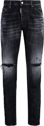Dsquared2 Mens Black Warp Wash Cool Guy Jeans Cotton - Size 42 (Waist)