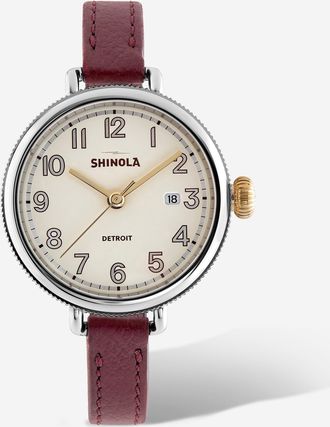 Shinola Detroit Womens The Birdy S0120250578 Ivory Watch Gift Set