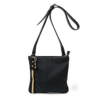 Gucci Pre-owned Womens Web Jolicoeur Crossbody Shoulder Bag - Black - One Size