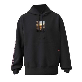 Diesel Unisex Hoodie met fotoprint voor volwassenen (Zwart)