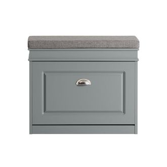 SoBuy Banco zapatero con 1 caj&oacute;n ancho 60cm mdf gris