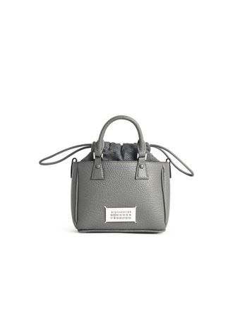 Maison Margiela 5 AC -Tote Horizontal Kieselstasche Gray Lear Tasche