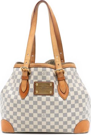 Louis Vuitton Pre-owned Womens Damier Azur Hampstead Mm - Light Grey Textile - One Size