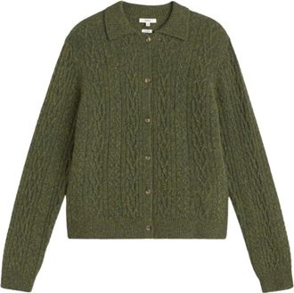 Yerse Sandy 45 Cardigan - Dames - Vesten - Groen - XS - Truien & Vesten