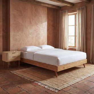 Maisons du monde Cama vintage de madera 140x190 cm con somier