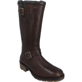 Hunter Skye Tall Leather Womens Brown Boots - Size UK 6