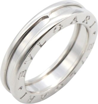 Bulgari Silver White Gold (18K) Band Ring (Pre-Owned)