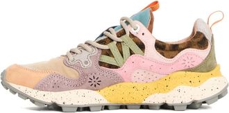 Flower Mountain Trekking Lace-Up Sneakers Mosterd Grijs - Dames - Sneakers - Veelkleurig - 38 EU - Su&egrave;de - Schoenen