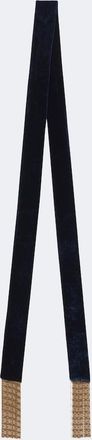 Etro Beaded fringed velvet scarf