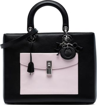 Dior Pre-owned Dior Large Calfskin Pocket Tote Lady Dior 18-MA-0174