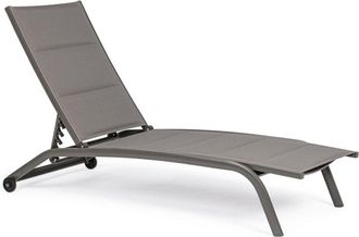 Outdoor Living Tumbona aluminio ruedas gris paloma