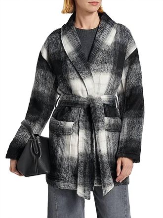 Splendid Vanessa Plaid Jacket In Black/white