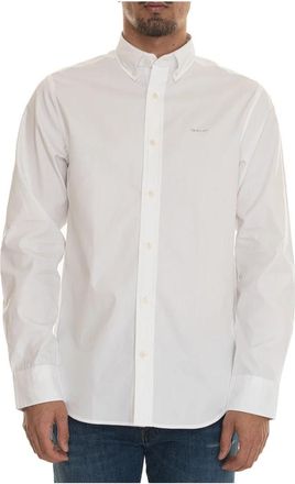 GANT Regular Fit Pinpoint Oxford Overhemd - Heren - Casual Overhemden - Wit - 2XL - Katoen - Overhemden