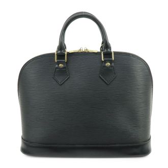 Louis Vuitton Vintage Alma Epi Leather Black Leather Handbag (Pre-Owned)