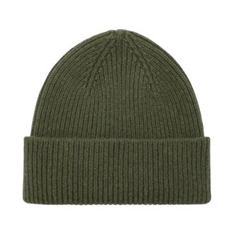 Le Bonnet Beanie van wol en Caregora - Dames - Accessoires - Groen - Maat: ONE Size Wol