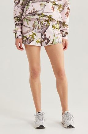 PacSun Flow Camo Print Cotton Blend Fleece Shorts in Pink Camo at Nordstrom Rack, Size X-Large