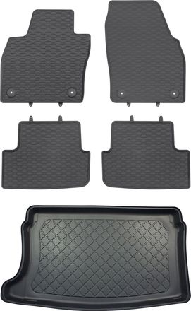 OEM Seat Ibiza V 6f Hatchback Desde Junio De 2017. Juego De Alfombrillas De Goma Para Coche Y Alfombrilla Para Maletero