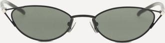 Alexander McQueen Occhiali da Sole cat-eye sottili con T-Bar Woman UNI