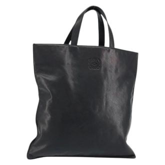 Loewe Pre-owned Tote Bags, female, Black, Size: ONE SIZE Pre-owned Leather Tote
