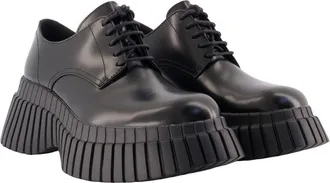 Camper Womens Mimi Loafers - Camper Leather Black Cowhide Shoes Flat-Shoes