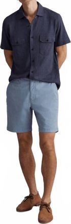 Billy Reid Chino Short In Faded Denim