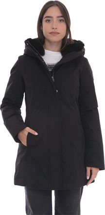 Woolrich Giaccone con cappuccio BOULDER FAUX FUR PARKA Nero Woolrich Donna
