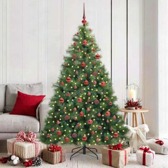 vidaXL &Aacute;rbol De Navidad Artificial Con 300 Led Verde 180 Cm Pe Y Pvc