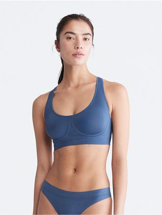 Calvin Klein Womens Bonded Flex Unlined Bralette - Navy - XS